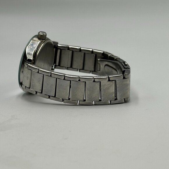 3/$30 Fastrack Watch Women Silver Tone Green Dial Stainless Steel 34MM - Picture 6 of 14